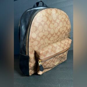 Discontinued Coach signature Charlie backpack in Khaki/Black